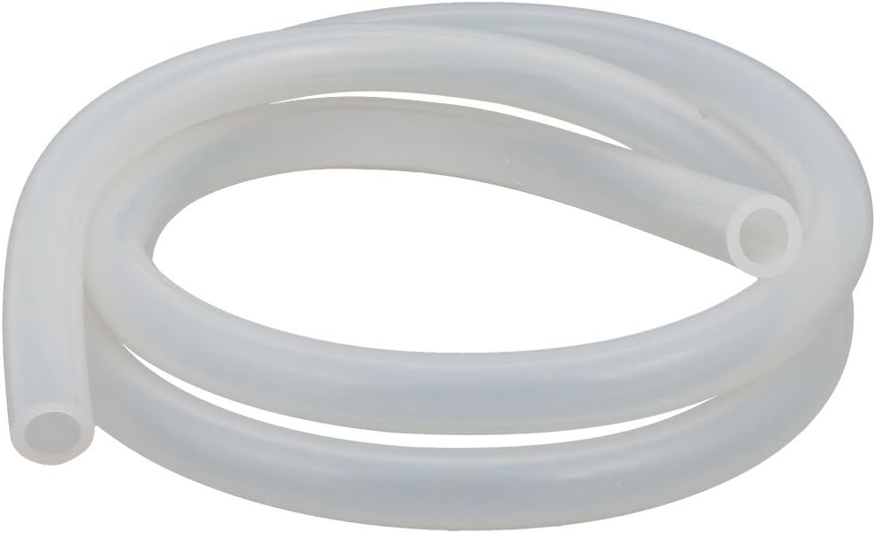 8mm x 12mm High Temp Resistant Silicone Rubber Tube Hose Pipe Milky 1 Meter Long