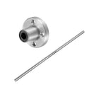 Round Rod 6mm Diameter 200mm Length, LM6UU Round Flange Linear Ball Bearings 6mm Bore Dia 12mm OD 2Pcs