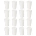 16Pcs Solid Rubber Stoppers, White 0# Tapered Lab Plugs Lab Seal Tube Stopper Plug for Industry and Laboratories, 17x13x24mm