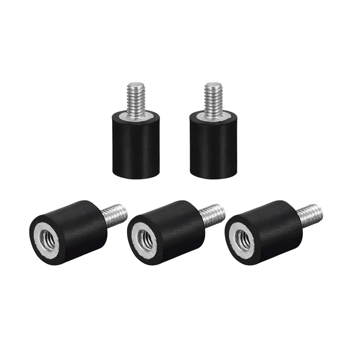 Rubber Mounts 5pcs M4x8mm Male/Female Vibration Isolator Shock Absorber, for Garage Motor Air Compressor Car Boat Bobbins, D10mmxH10mm