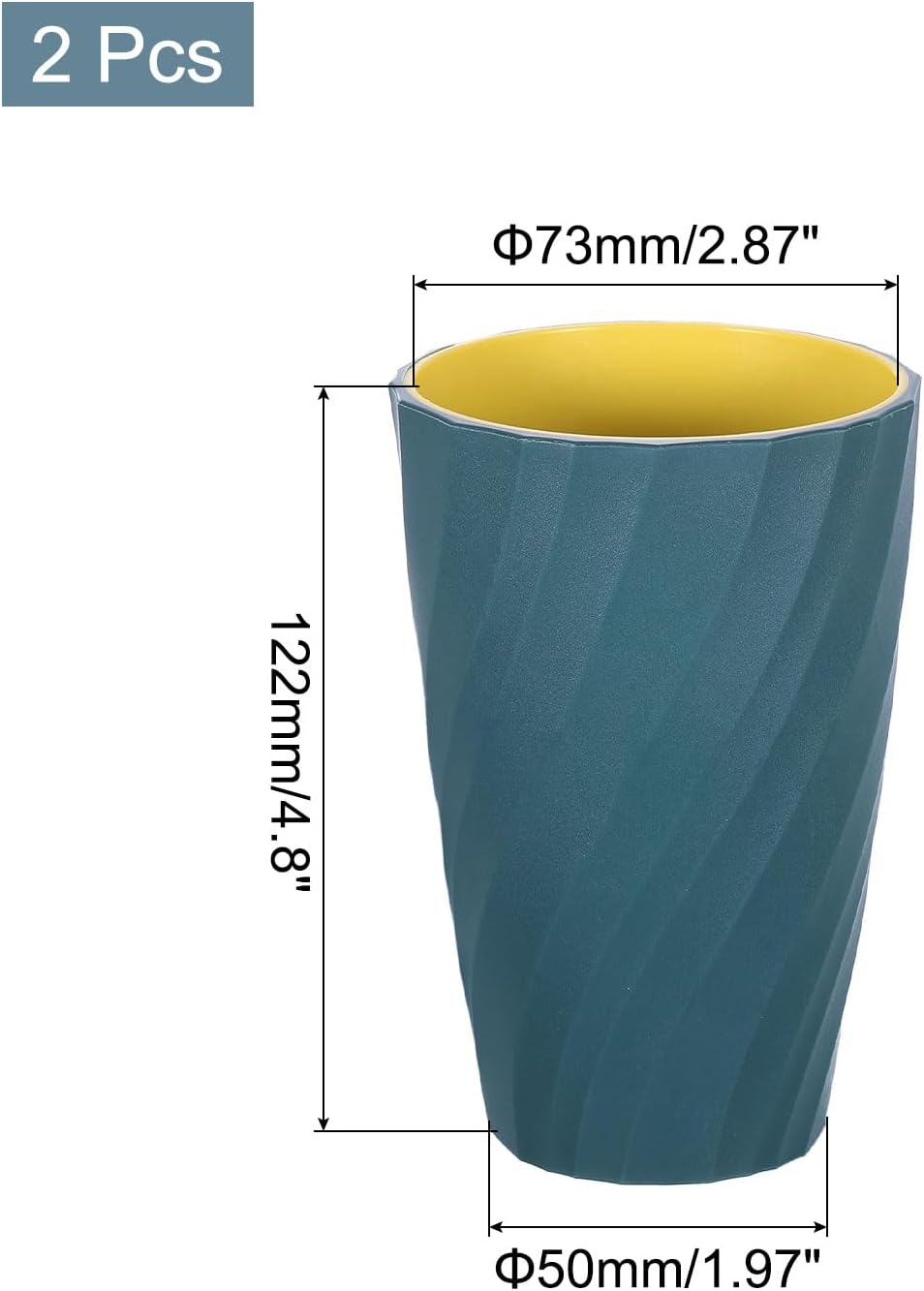 2Pcs Streepjes Drinkbekers, Dubbele Kleur Onbreekbaar Herbruikbaar Badkamer Bekergat Tandborstel Tumbler Houder, Roze