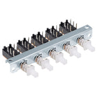 Interlock Push Button Switch Piano Type DPDT 6 Pin 5 Row
