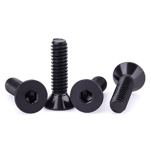 #10-32 x 3/4" Flat Head Socket Head Cap Screws Black, Allen Hex Drive, 304 Stainless Steel 18-8, Black Coated Finish, Corrosion Resistant, Full Thread, Coarse Thread, 50 PCS