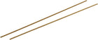 M2.5 x 250mm Male Threaded 0.45mm Pitch All Thread Brass Rod Bar Studs 2 Pcs