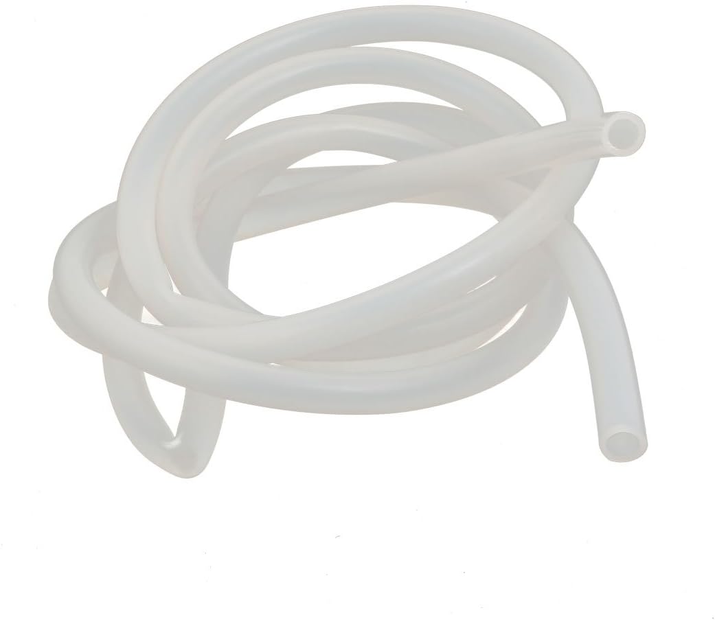 7mm x 10mm Heat Resistant Soft Silicone Tube Hose Pipe 2M Long Milky White