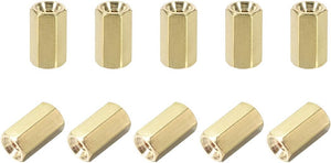 M2.5x8mm Female-Female Hex Brass PCB Motherboard Spacer Standoff for FPV Drone Quadcopter, Computer & Circuit Board 50pcs