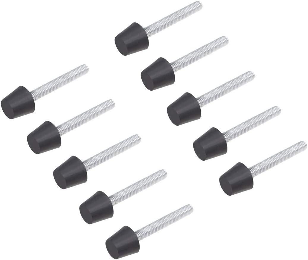 Toggle Clamp Foot Rubber Head Metal M5x48mm 10pcs