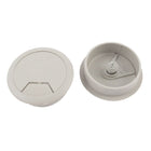 a15033100ux0298 2pcs 5cm Dia Computer Desk Grommet Cable Tidy Outlet Hole Cover Gray Pack of 2