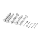 304 Stainless Steel Flat Head Round Clevis Pins Fastener M5x30mm 5pcs