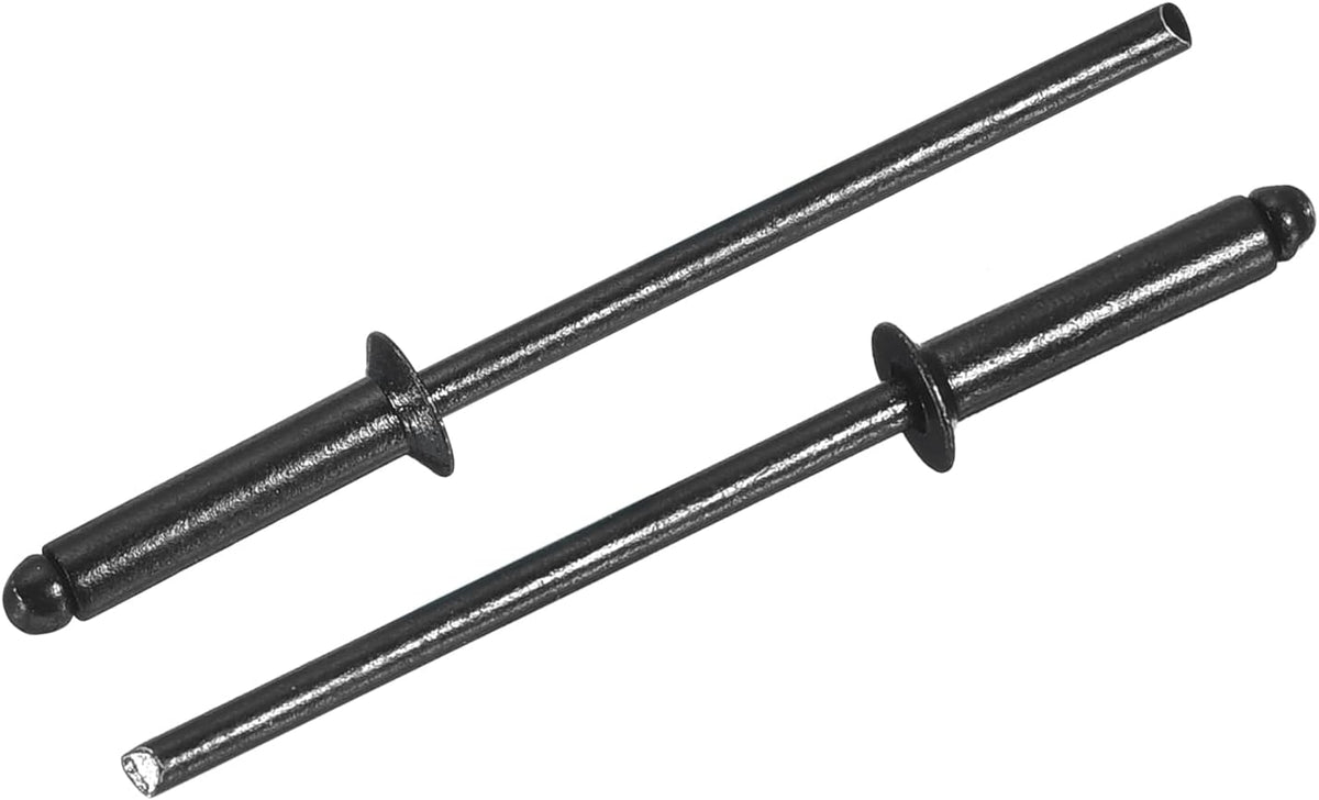 200Pcs 1/8"x1/2" Countersunk Head Blind Rivets, Zinc-Plated Carbon Steel Grip and Mandrel Cap Blind Rivets, Black