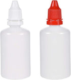 Plastic Dropper Bottles, 50ml/1.7 oz Empty Squeezable Dropper Bottle with Cap, White/Red, Pack of 2