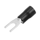 50Pcs SV2-3.7S Insulated Fork Spade U-Type Wire Connector Electrical Crimp Terminal 16-14AWG Black