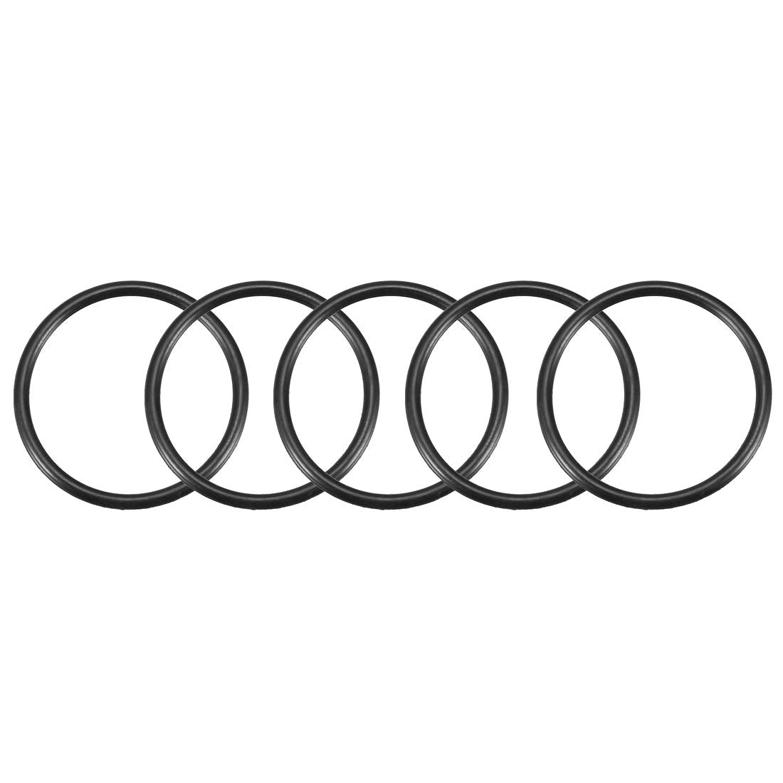 Rubber O-Rings 29mm O.D. 25mm I.D. 2mm Width, Metric Sealing Gasket, Pack of 5