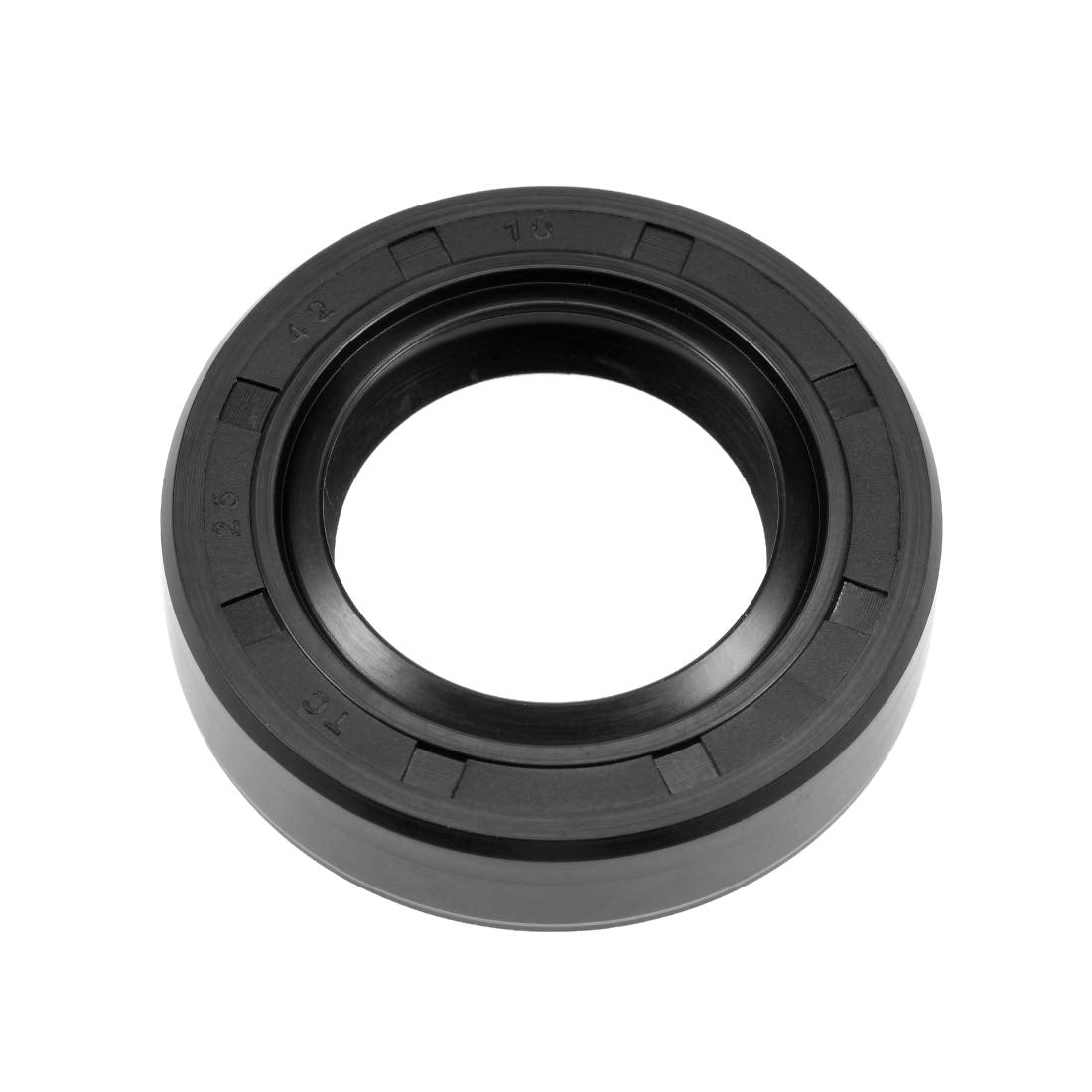 Oil Seal, TC 25mm x 42mm x 10mm Nitrile Rubber Cover Double Lip with Spring for Bearing Shaft, Black Pack of 1