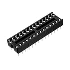 20pcs DIP IC Chip Socket Adaptor Solder Type 2.54mm Pitch Dual Row 28 Flat Pin 7.62mm Row Pitch