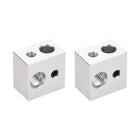 Aluminum Heater Block, Specialized for Filament 1.75mm for MK10 3D Printer Extruder 2pcs