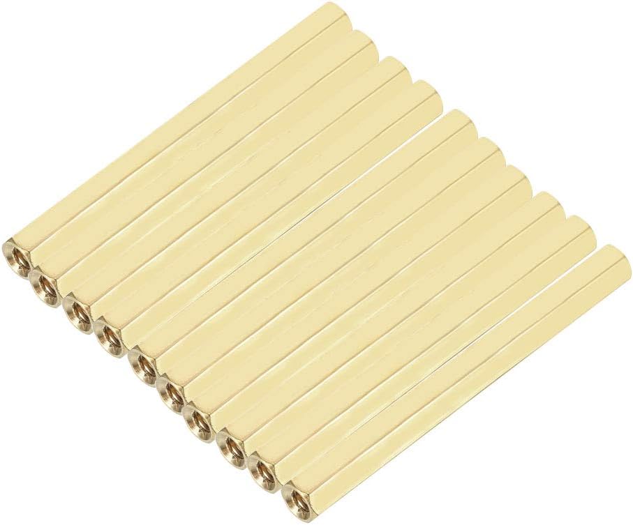 10pcs Brass Straight PCB Pillar Female Thread Hex Standoff Spacer M3x5x50mm