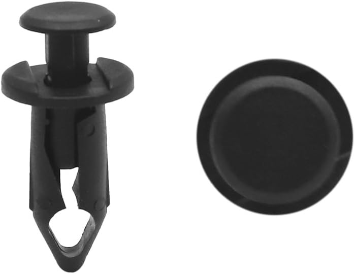 100 Pcs 9mm Hole Dia Plastic Rivets Car Bumper Fender Retainer Push Type Clips