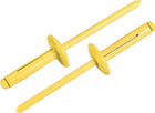 100Pcs 5/32"x3/4" Aluminum Large Head Tri Grip Rivets, Large Flange Tri Grip Rivets for DIY, Sheet Metal, Automotive Repairs, Furniture, Marine Boat (Yellow)