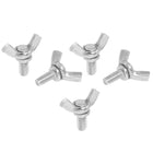 5mm x 10mm Fastener Wide Wing Head Screw Bolts 5 Pcs