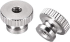 Knurled Thumb Nuts, 2Pcs M4x0.7mm 304 Stainless Steel Round Knobs Fasteners for 3D Printer Parts, Silver Tone