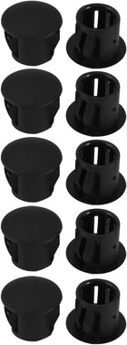 10pcs 10mm Dia Black Plastic Tubing Plug Door and Window Locking Hole Plugs