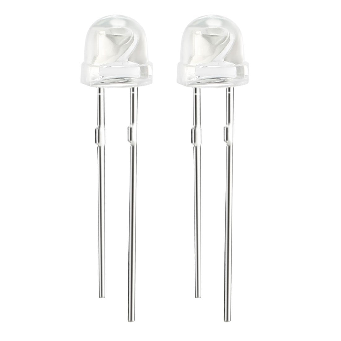 100pcs 5mm Yellow LED Diode Lights Clear Straw Hat Transparent 1.9-2.1V 20mA Super Bright Lighting Bulb Lamps Electronic Component Light Emitting Diodes