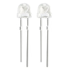 100pcs 5mm Yellow LED Diode Lights Clear Straw Hat Transparent 1.9-2.1V 20mA Super Bright Lighting Bulb Lamps Electronic Component Light Emitting Diodes