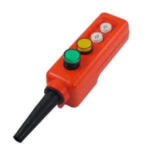 LED Lamp Up-Down Hoist Hand Operate Pushbutton Switch, AC, 380V, Green/Yellow