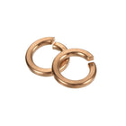 M6 Split Lock Washer, 30Pcs Copper Spring Lock Washers Metal Split Ring Washer for Screw Bolts Machinery