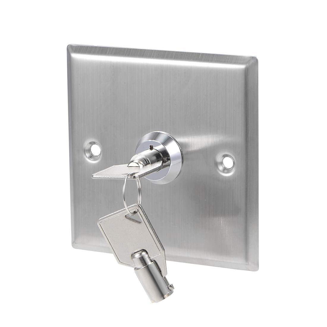 On/Off Switch Lock Key Switches Emergency Door Release SPST for Access Control Panel Mount with 2 Keys