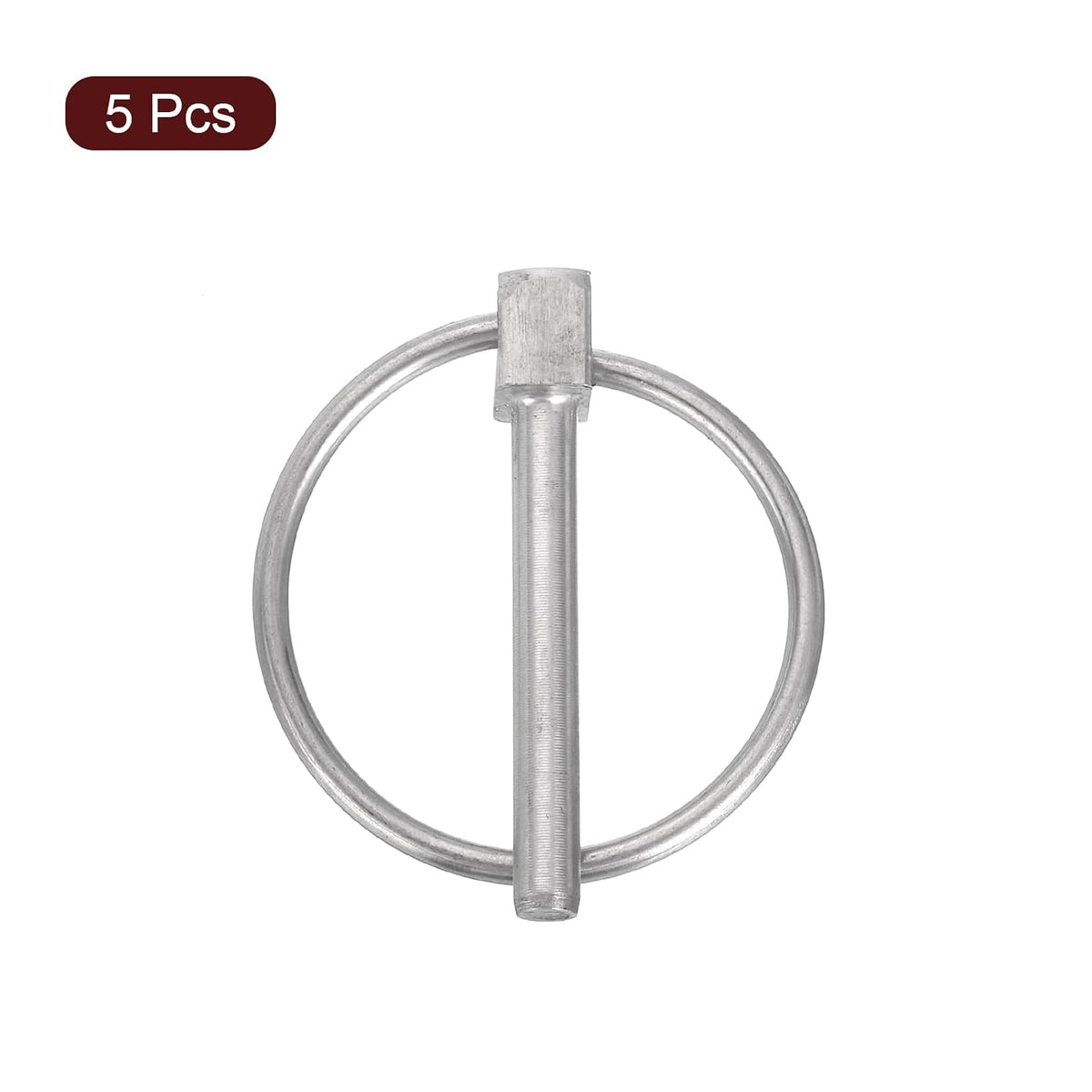 5Pcs 3/16" x 1-1/2" Linch Pin mit Ring, Edelstahl Runde Linch Pins für Boot Kajak Kanu, Anhänger Trolley Trucks Rasenmäher, Silber