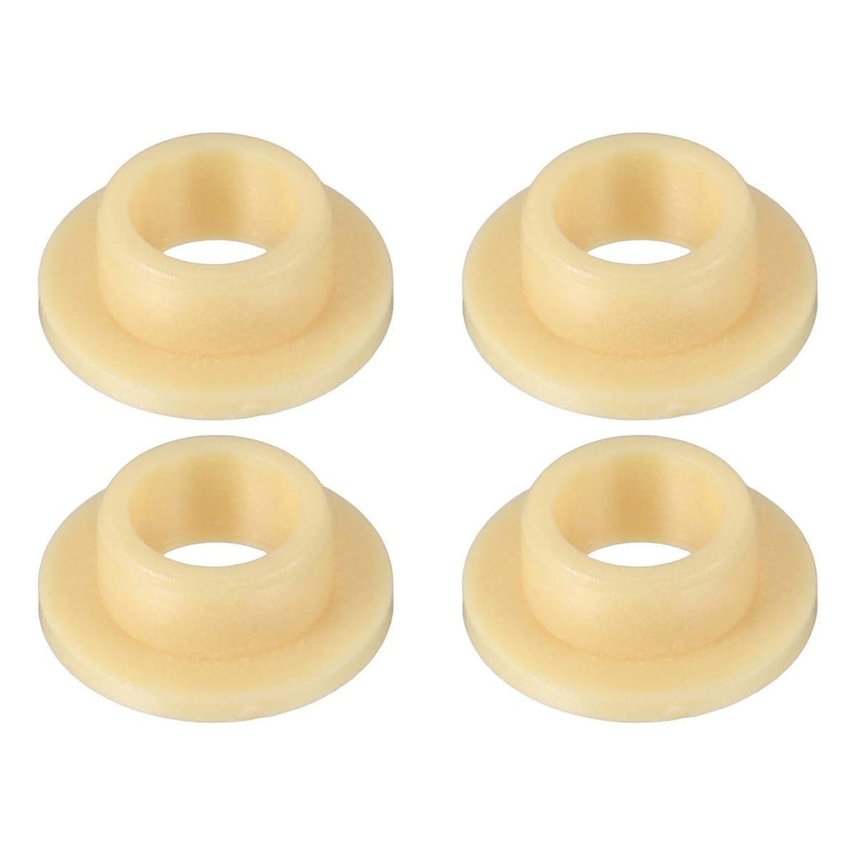 4Pcs Flanged Sleeve Bearing, Plastic Bushing ID 5mm x OD 7mm x Length 4mm POM Bushing, Yellow