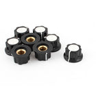 8 Pcs 16mm Top 6mm Shaft Insert Dia Nonslip Potentiometer Rotary Knobs