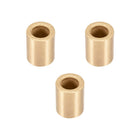 Bearing Sleeve 10mm Bore x 16mm OD x 20mm Length Self-Lubricating Sintered Bronze Bushings 3pcs