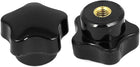 Screw On Type Clamping Star Knob Grip Handgrip M6 Threaded Dia 2pcs