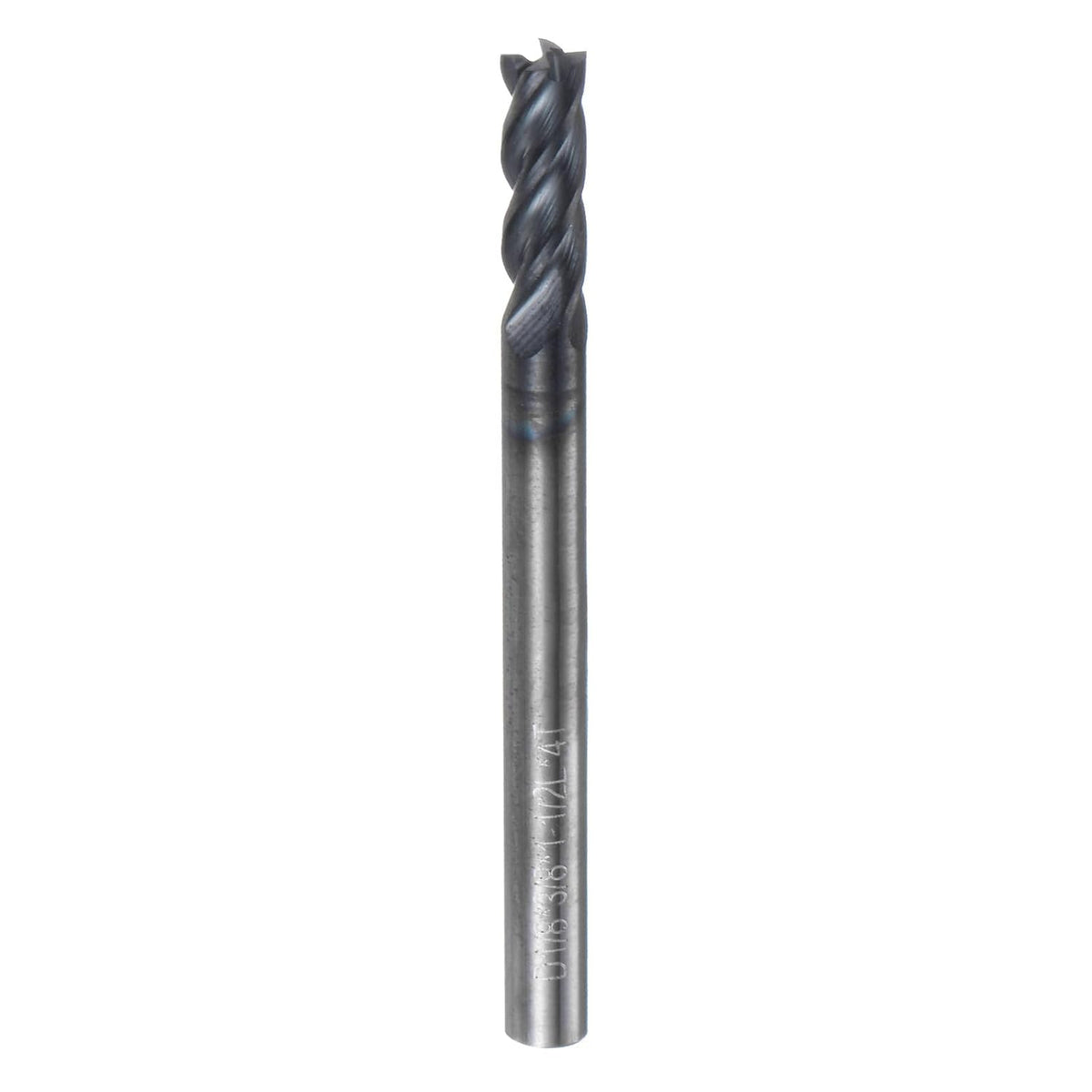Carbide Square End Mill, 1/8" Diameter TiAlN Coated 4 Flutes Milling Bit Cutter, for Hardened Steel Stainless Steel Alloy Metal, 1/8" Shank 3/8" Cut Length 1-1/2" Long HRC50