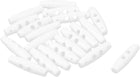 LinkMejor Plastic Olive Shape Buttons 2 Holes Scrapbooking Sewing Toggle 38mm Length 20pcs