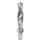 Combination Drill and Tap Bits, Metric M10 x 1.5 Thread 1/4" Hex Shank 4341 High Speed Steel Threading Screw Taps Machine Drilling Tapping Tool Kit