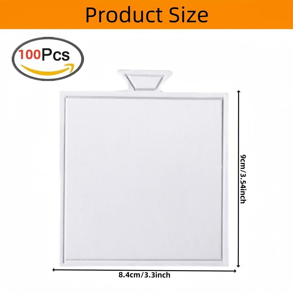 LinkMejor 100 Pz Mini Tavole da Torta per Dolci, 9 * 8.4 cm(Argento)