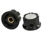 a11121400ux0218 Replacement Volume Control 15/64 inches Split Shaft Potentiometer Knob 2 Piece, 1.06 inches Width, 1.06 inches Length