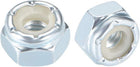 10#-24 Nylon Insert Hex Lock Nuts, Carbon Steel White Zinc Plated, Pack of 25