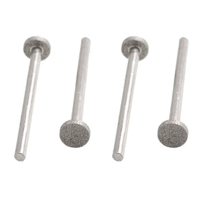 4 Pcs 3mm Shank 8mm Flat Head Buffing Diamond Bits Grinders