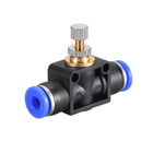 4mm ID Pneumatic Air Flow Control Valve with Push-to-Connect Fitting,Straight Air Pneumatic Flow in-Line Speed Controller Valve