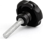 M10 x 50mm Male Thread Metal Clamping Star Knob Grip Plastic Black