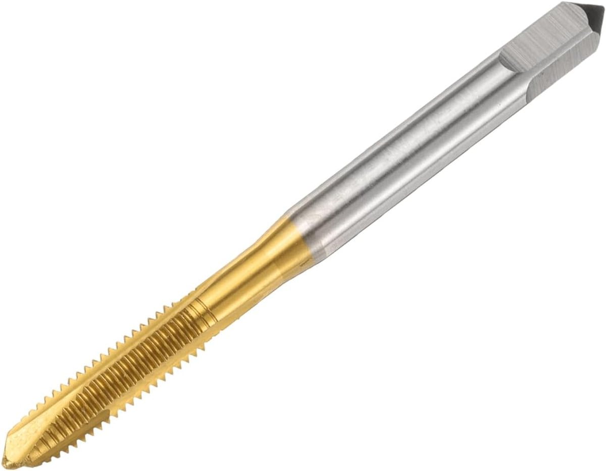 10-32 UNF B2 Spiral Point Thread Tap, Screw Tap Threading Tapping Tool, Titanium Coated 6542 High Speed Steel Machine Taps Tapping Bit