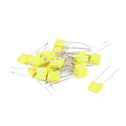 20 Pcs 100V 0.1uF 100NF Radial Lead Film Correction Capacitors Yellow