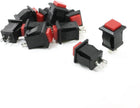10Pcs Momentary Square Red Push Button Switch AC 250V/2A 125V/4A