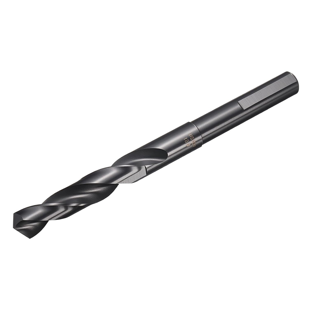 13mm Drill Bit 12mm Reduced Shank 3-Flat M35 5% Cobalt High-Speed Steel Twist Nitriding Black 118° Bits for Hard Metal Stainless Steel,1pcs