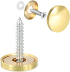 Mirror Screws Decorative Caps Cover Nails Polished Gold 18mm 4pcs